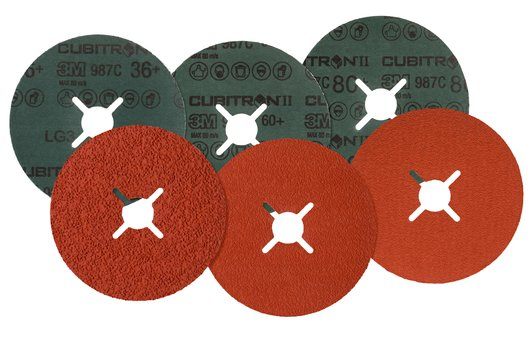 3M Cubitron II Fiberrondel 987C, 36+, 125mm x 22mm, 100 stk/krt, PN276